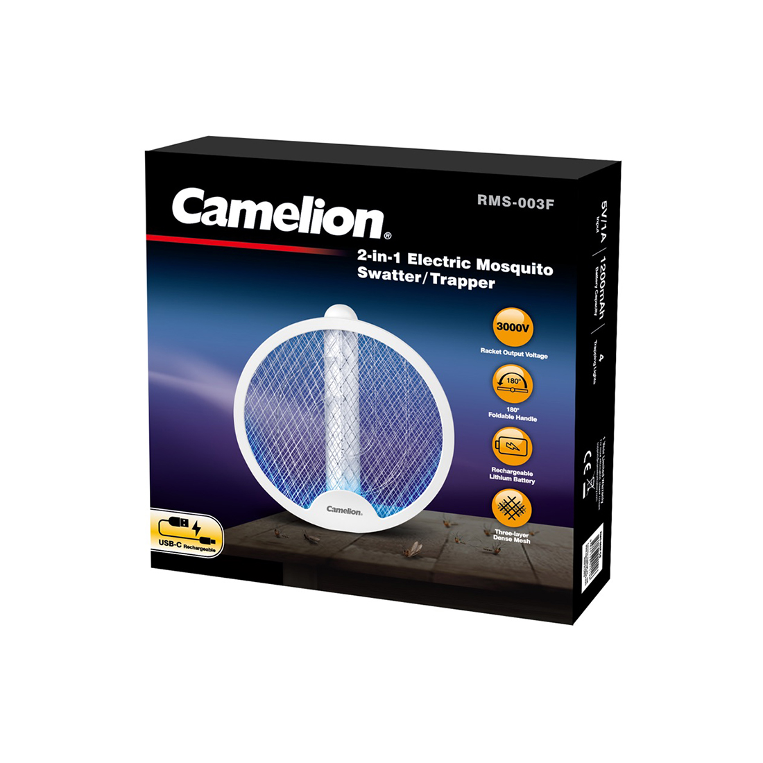 Электрическая мухобойка CAMELION RMS-003F-CB