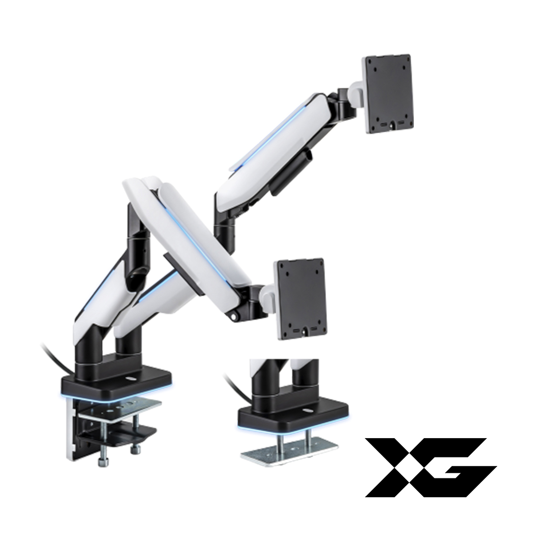 Настольный кронштейн с газлифтом XG MGG-1735D white для 2-х мониторов (17"-35") Белый