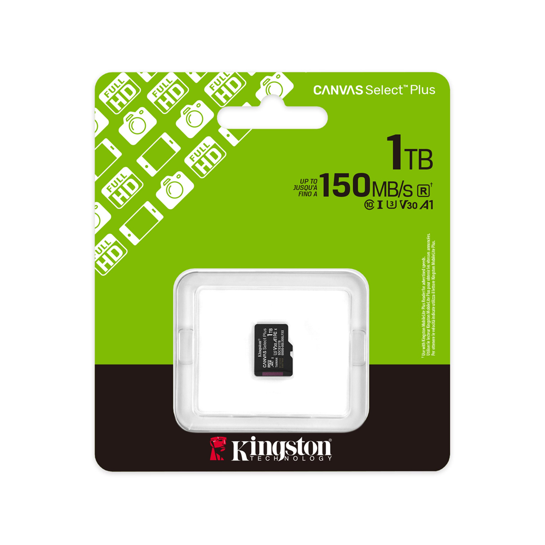 Карта памяти Kingston SDCS3/1TBSP Canvas Select Plus A1 U3 V30 1TB