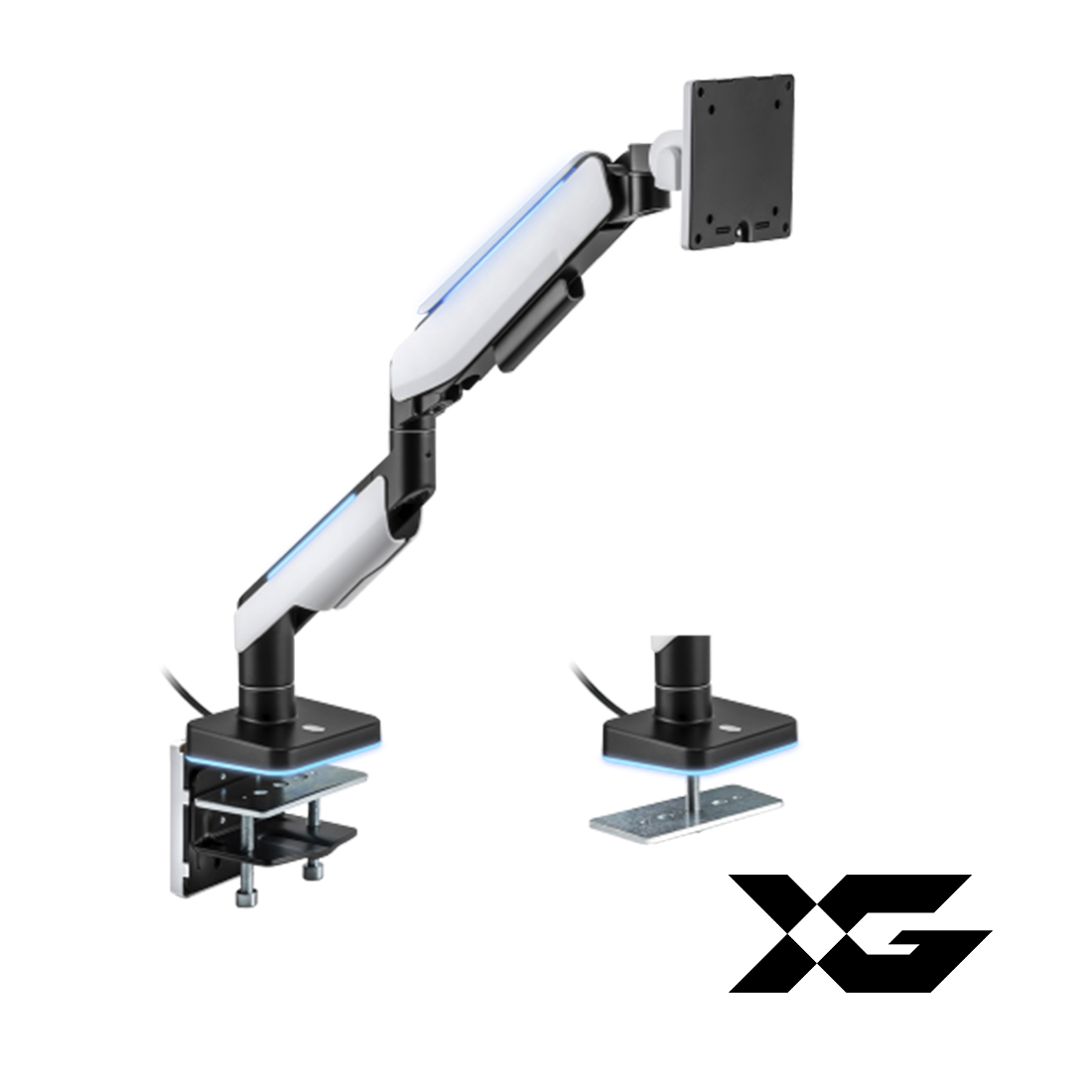 Настольный кронштейн с газлифтом XG MGG-1749 white для 1 монитора (17"-49") Белый
