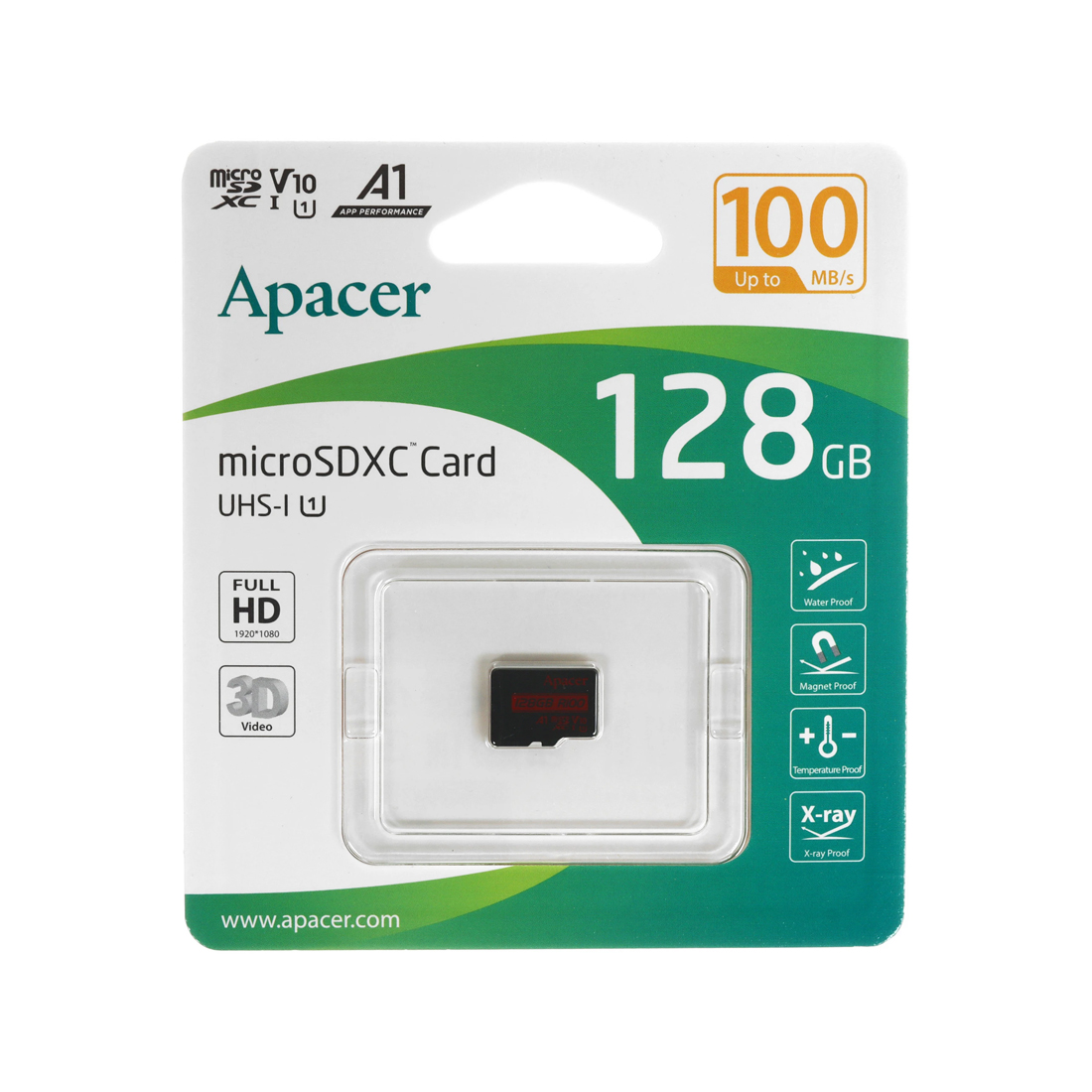 Карта памяти Apacer AP128GMCSX10UB-RA 128GB