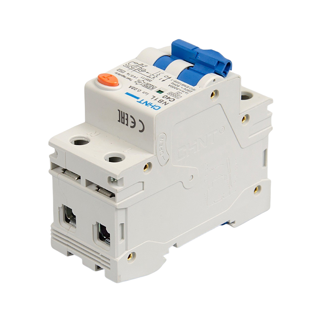 Дифференциальный автомат CHINT NB1L 1P+N C40 30mA тип AC 10kA (36mm)