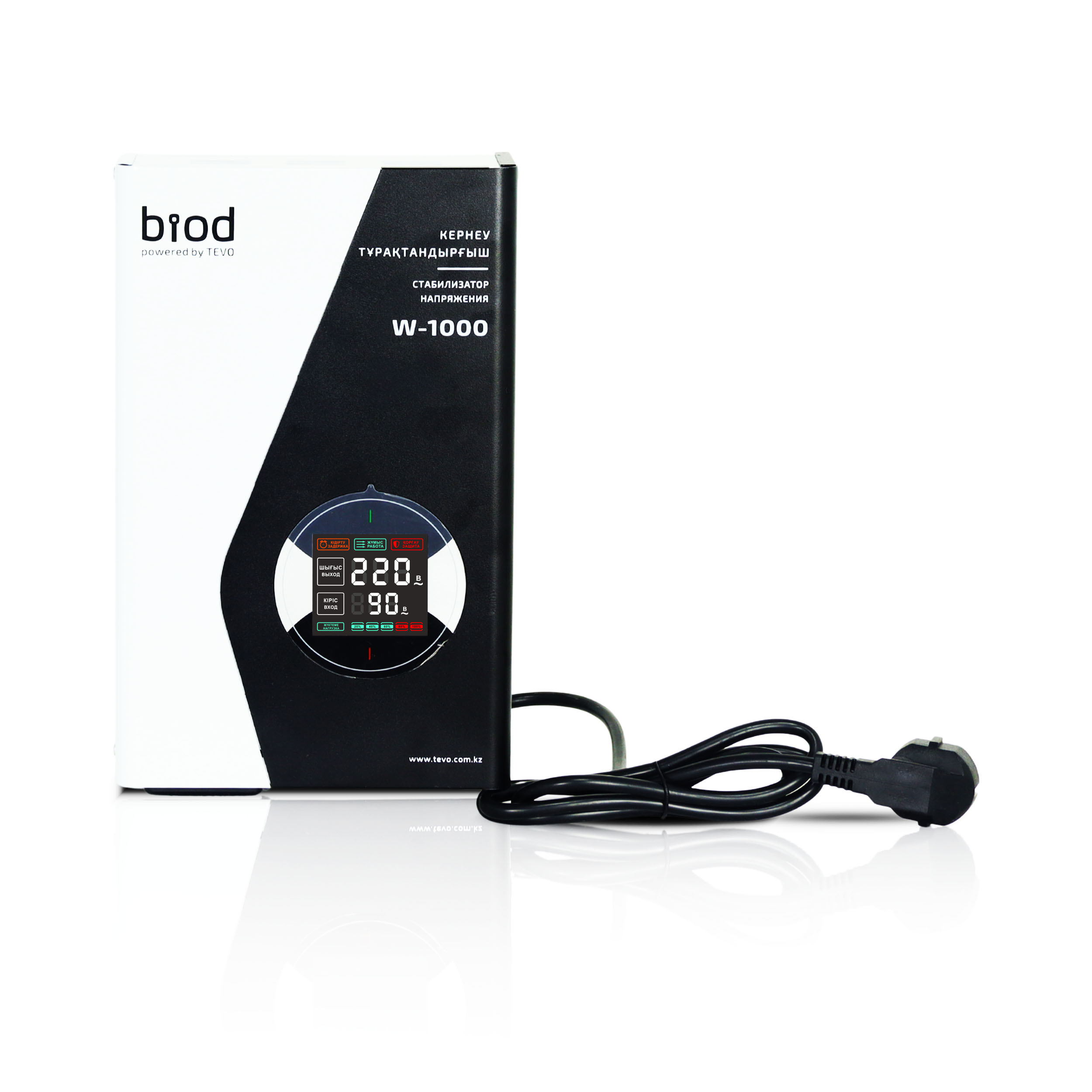 Стабилизатор напряжения для газового котла Biod Pro W-1000, 1000 ВА, настенный, релейный, LED-дисплей, 90–280 В