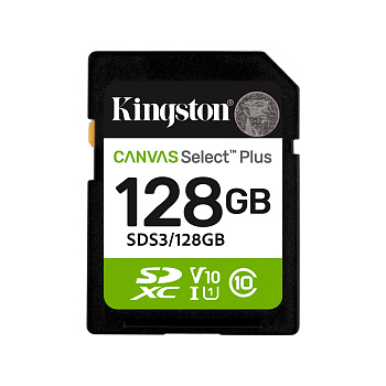 Карта памяти Kingston SDS3/128GB Canvas Select Plus C10 UHS-I U1 V10 128GB
