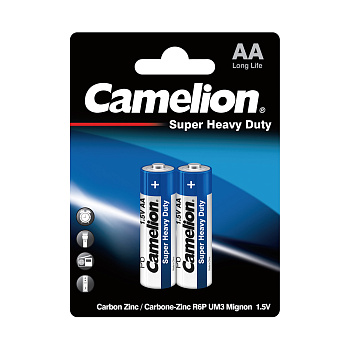 Батарейка CAMELION Super Heavy Duty R6P-BP2B 2 шт. в блистере