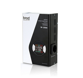 Стабилизатор напряжения для газового котла Biod Pro W-2000, 2000 ВА, настенный, релейный, LED-дисплей, 90–280 В
