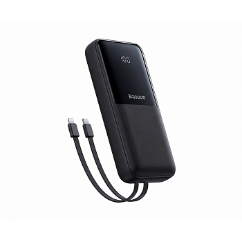 Портативный внешний аккумулятор Baseus Dual-Cable Power Bank Display 20000mAh 22.5W Cosmic Black