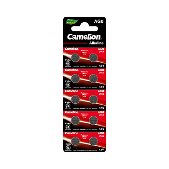 Батарейка CAMELION Alkaline AG0-BP10(0%Hg) 10 шт. в блистере
